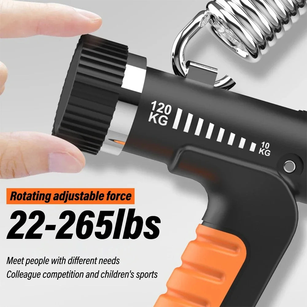 Smart Counting Hand Grip Set 10-120KG Adjustment Exercise Power Strengthening Pliers Spring Finger Pinch Wrist Expander Training