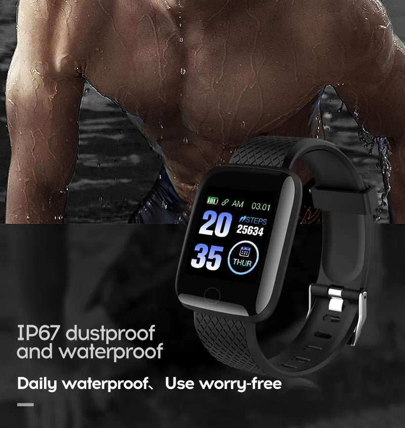 116 Plus Smart Watch For Men Women Bluetooth Sports Watch Heart Rate Monitor Blood Pressure Smart Bracelet for Ios Android Y68