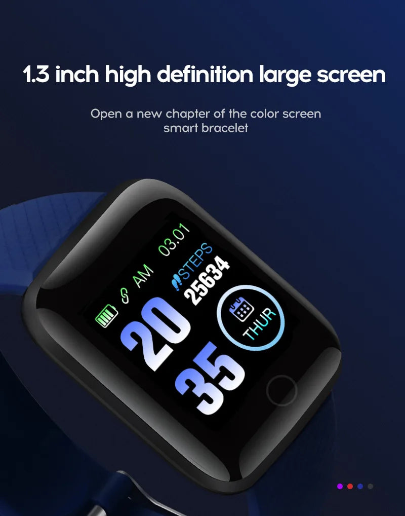 116plus Smart Watch Color Screen Step Counting Multi Sport Mode Message Reminder Photography Music Remote Control Smart Band D20