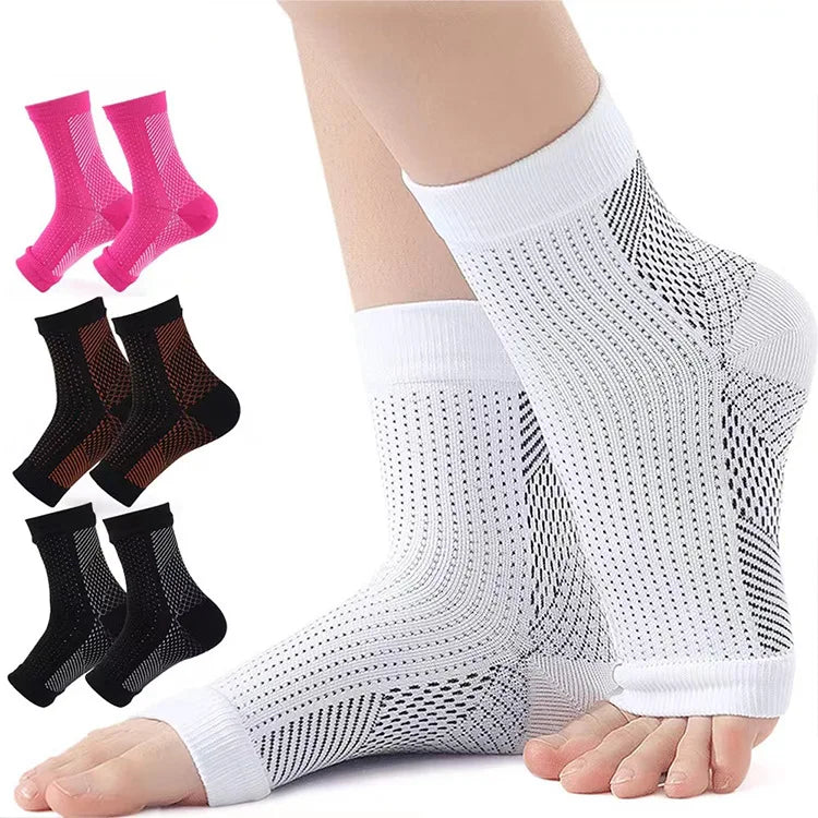 1 Pair Compression Socks for Men Women Neuropathy Pain Ankle Brace Protector Outdoor Fitness Sports Socks Plantar Fasciitis