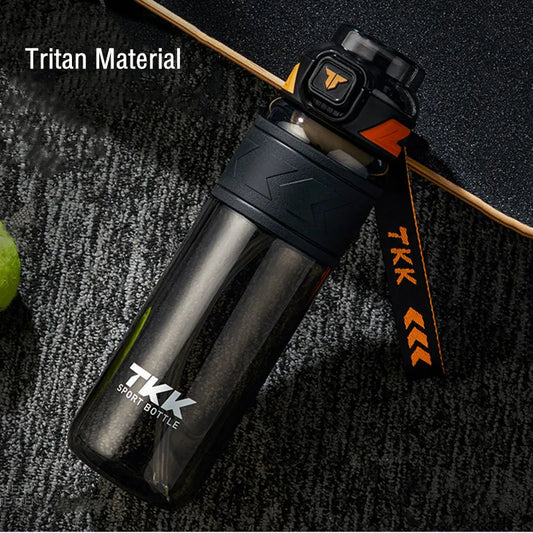 1000ML High Quality Tritan Material Sport Water Bottle With Straw Leak-Proof Durable Gym Fitness Outdoor Drinking Bottle