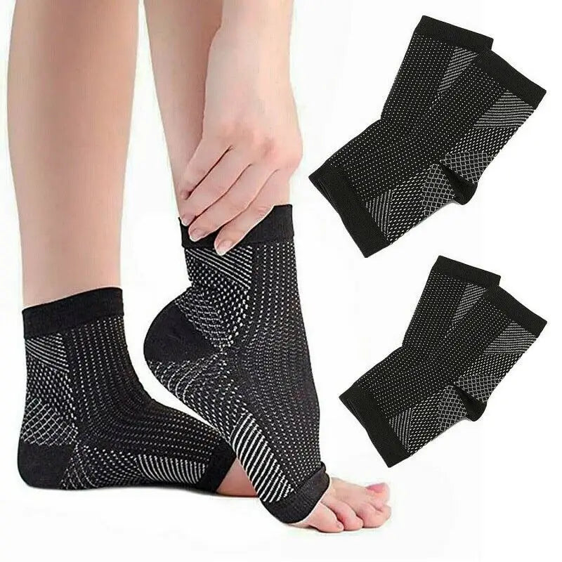 1 Pair Compression Socks for Men Women Neuropathy Pain Ankle Brace Protector Outdoor Fitness Sports Socks Plantar Fasciitis